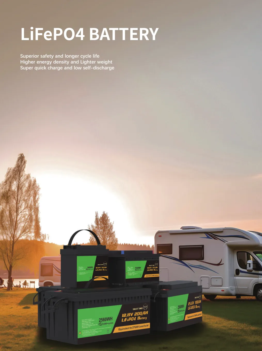 12.8V RV & Yacht lithium battery